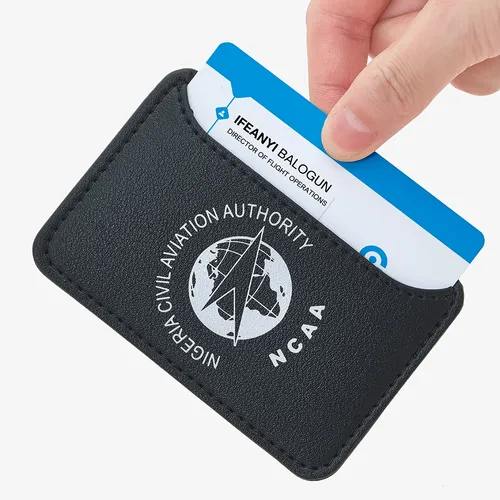 Leather Phone Wallet with Side Slit - Custom Patch