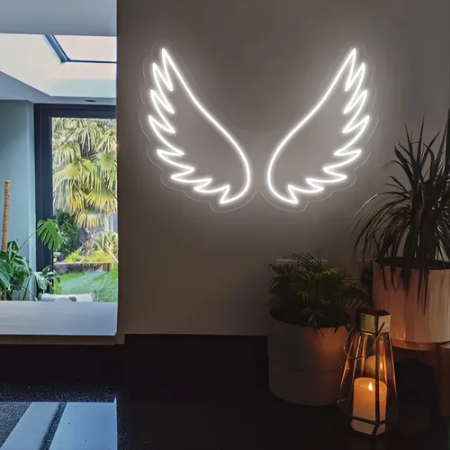 Angel Wings Neon Sign - Custom Patch