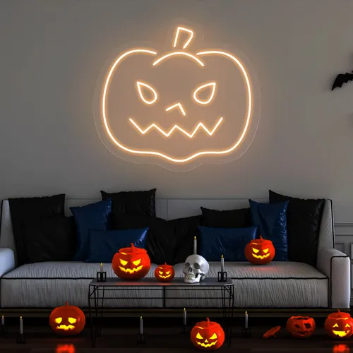 Pumpkin Neon Sign - Custom Patch