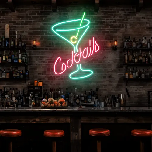 Cocktails Neon Sign - Custom Patch