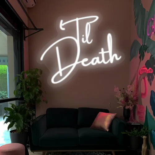 Til Death Neon Signs - Custom Patch