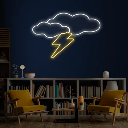 Thunder Cloud Neon Sign - Custom Patch