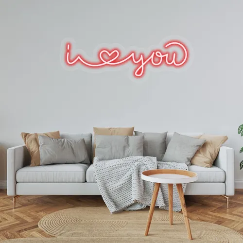 Custom I Love You Neon Sign - Custom Patch