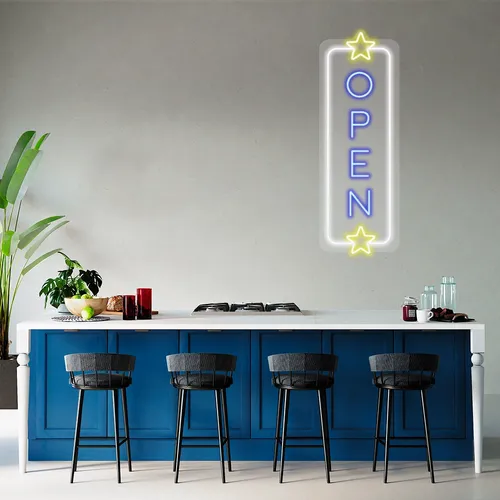 Custom Vertical Neon Open Signs - Custom Patch
