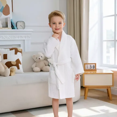 Custom Kids Waffle Robes - Custom Patch