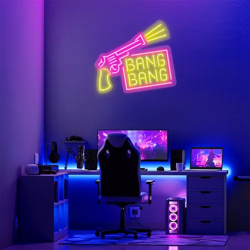 Custom Gun Neon Signs - Custom Patch