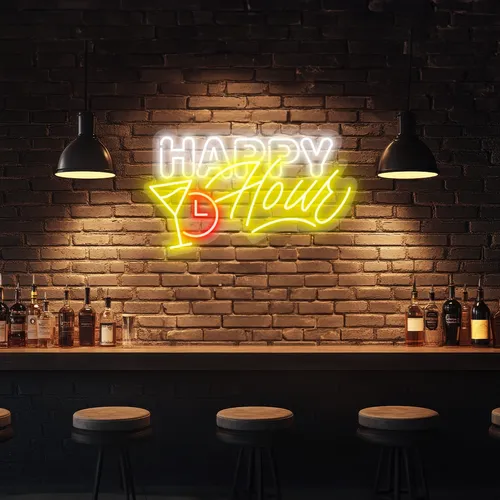 Custom Happy Hour Neon Signs - Custom Patch