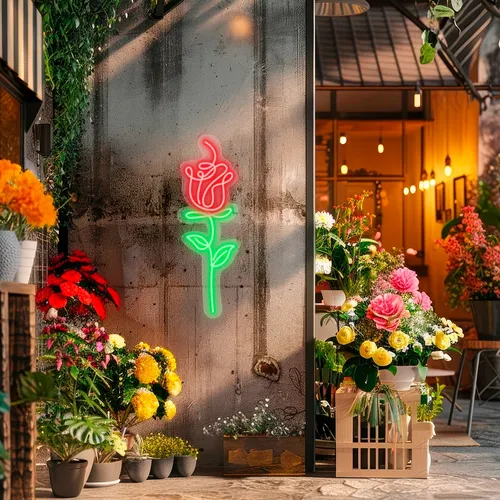 Custom Flower Neon Signs - Custom Patch
