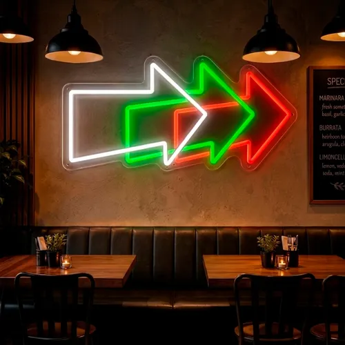 Custom Neon Arrow Signs - Custom Patch
