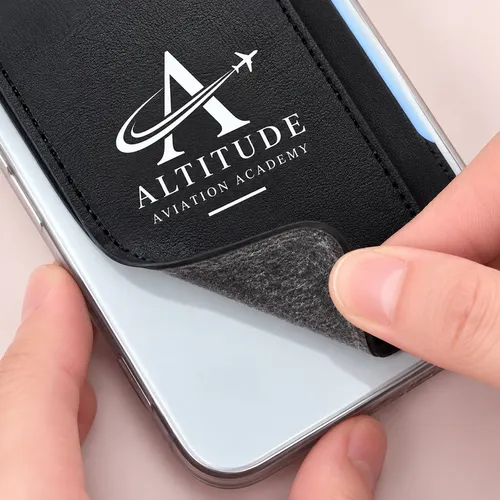Leather Phone Wallet with Side Slit - Custom Patch
