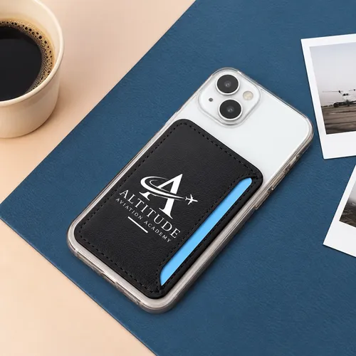 Leather Phone Wallet with Side Slit - Custom Patch
