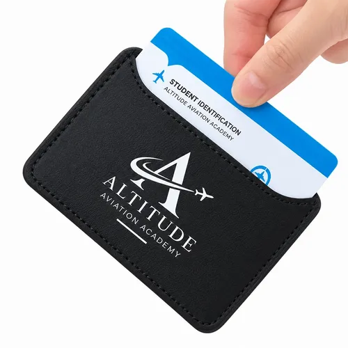 Leather Phone Wallet with Side Slit - Custom Patch