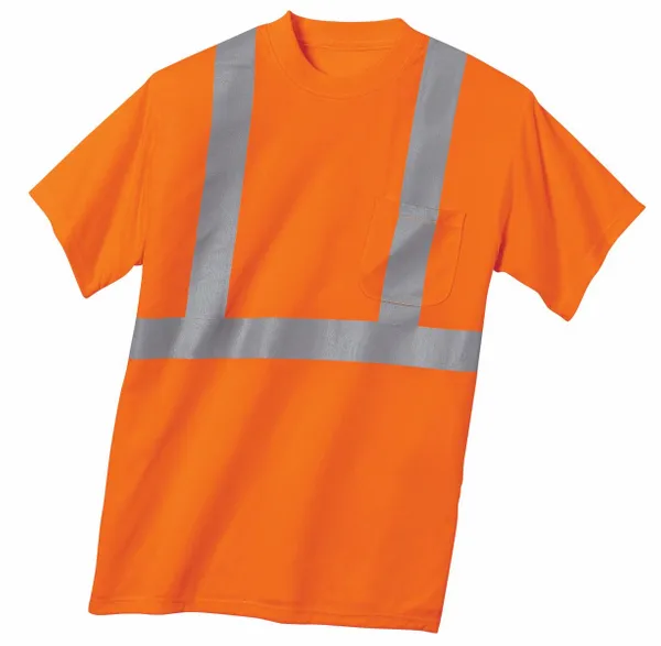 CornerStone - ANSI 107 Class 2 Safety T-Shirt. CS401 - Custom Patch