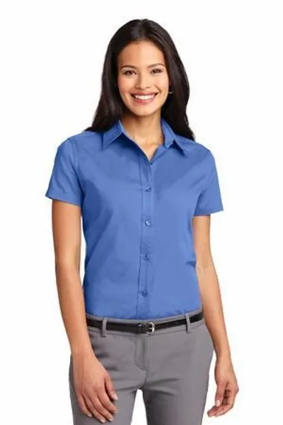 Port Authority Women's Short Sleeve Easy Care Shirt. L508 - Custom Patch