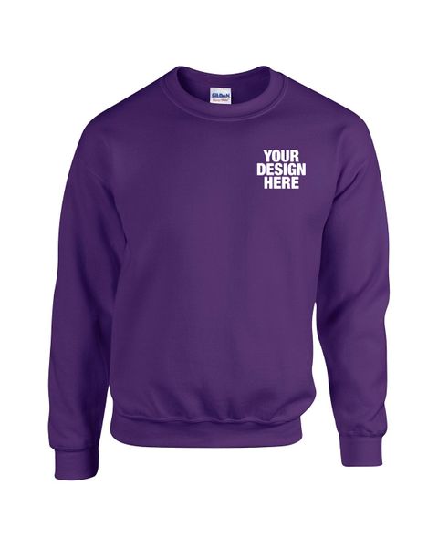 Gildan Adult Heavy Blend Adult 8 oz., 50/50 Fleece Crew - Custom Patch