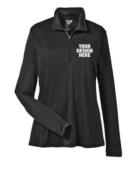 Team 365 Ladies' Zone Performance Quarter-Zip - Custom Patch