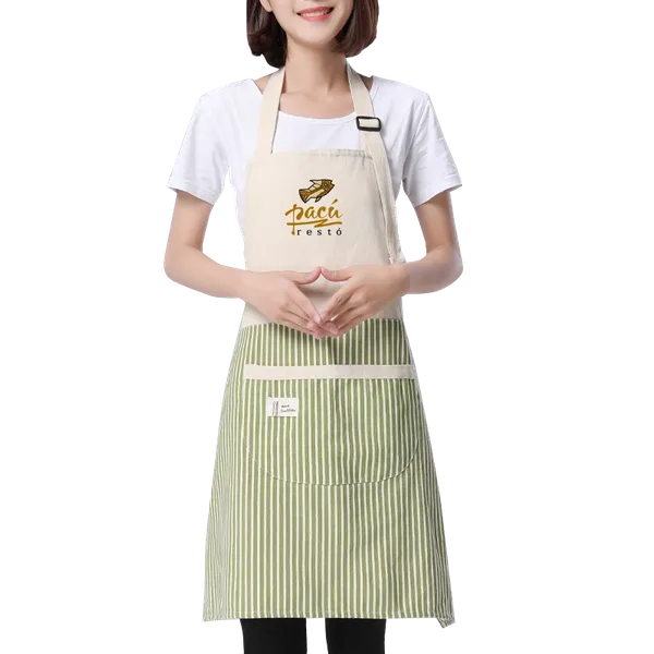 Apron with Happy Bear Patch - Custom Patch