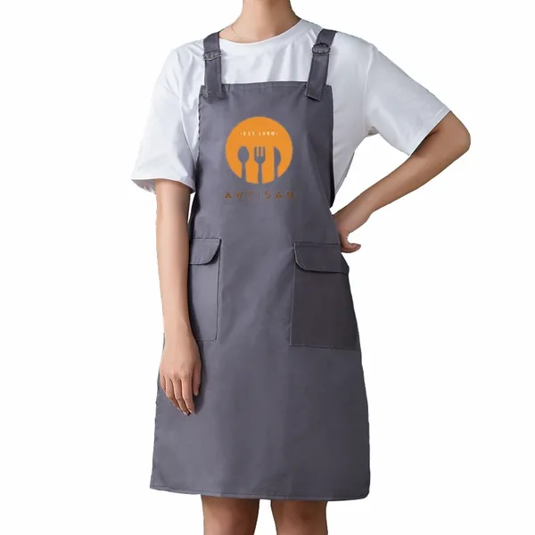 Double Shoulder Strap Pocket Apron - Custom Patch