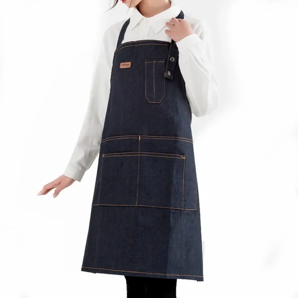 Denim Lanyard Apron - Custom Patch