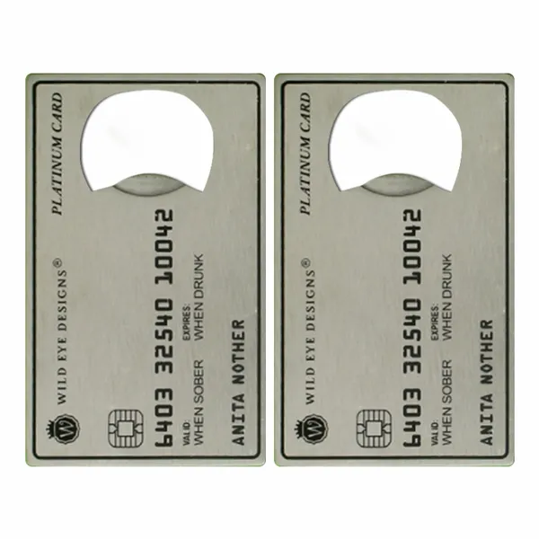Platinum Card Shaped Bottle Opener - Custom Patch
