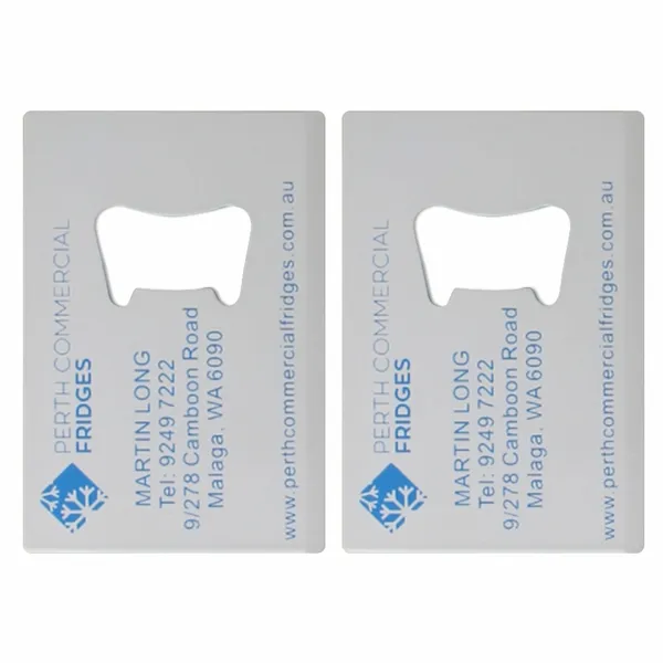Color Filled Card Bottle Opener - Custom Patch