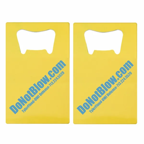 Printed Simple Card Bottle Opener - Custom Patch