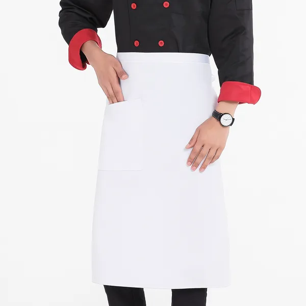 Long Mid-waist Polyester Apron - Custom Patch