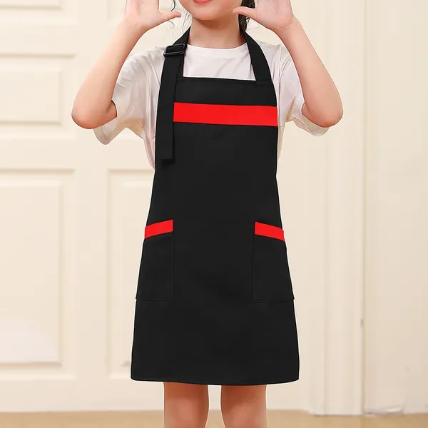 Kids Tiny Cotton Neck Strap Apron - Custom Patch