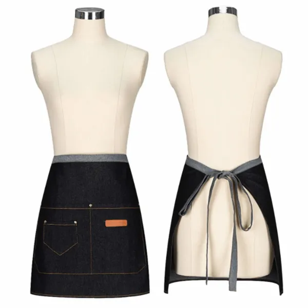 Half Waist Denim Apron - Custom Patch