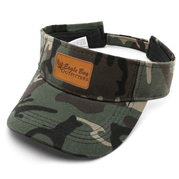 Unisex Polyester Camouflage Visor - Custom Patch