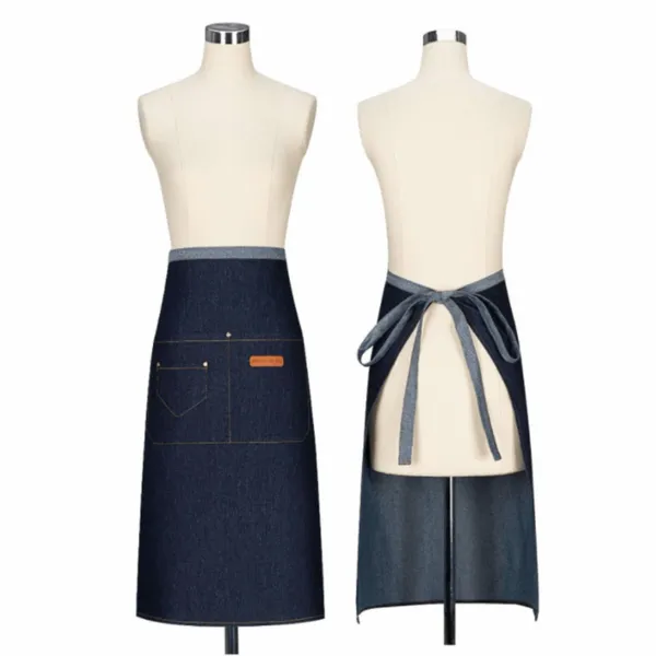 Extended Length Denim Apron - Custom Patch