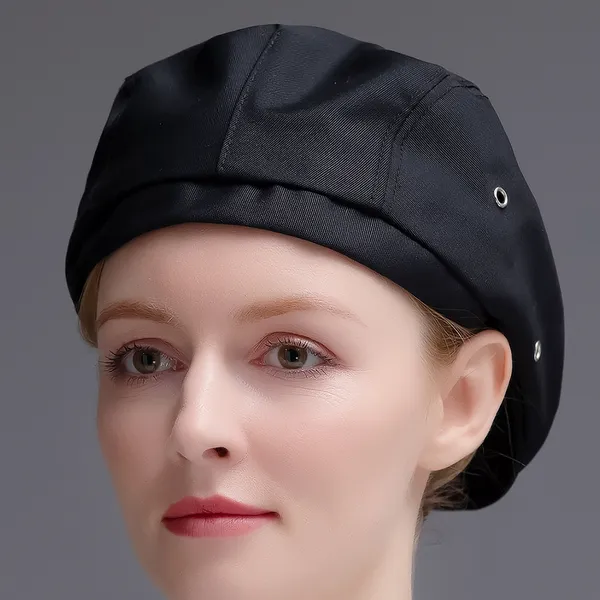 Unisex Chef Beret Polyester Hat - Custom Patch