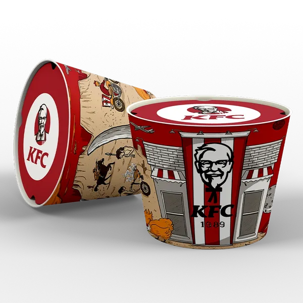 Paper Food Bucket - Custom Patch