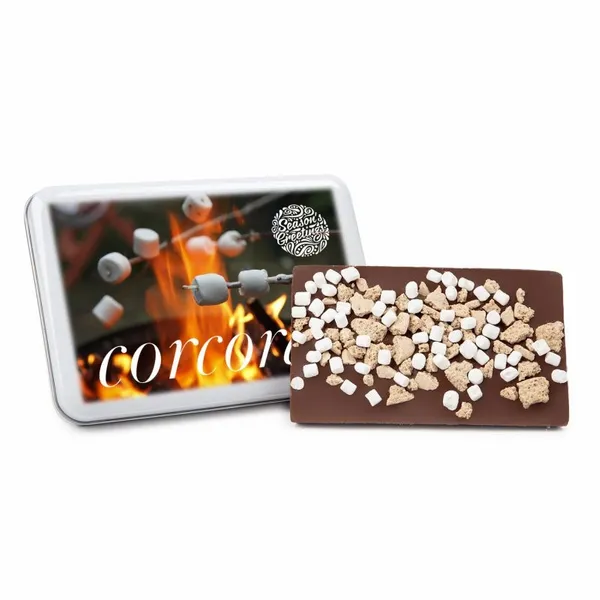 One of a Kind Tin with S'mores Bark - Custom Patch