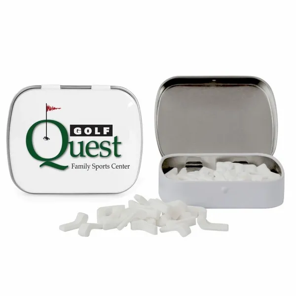 Domed Tin with Golf Club Shaped Mints - Custom Patch