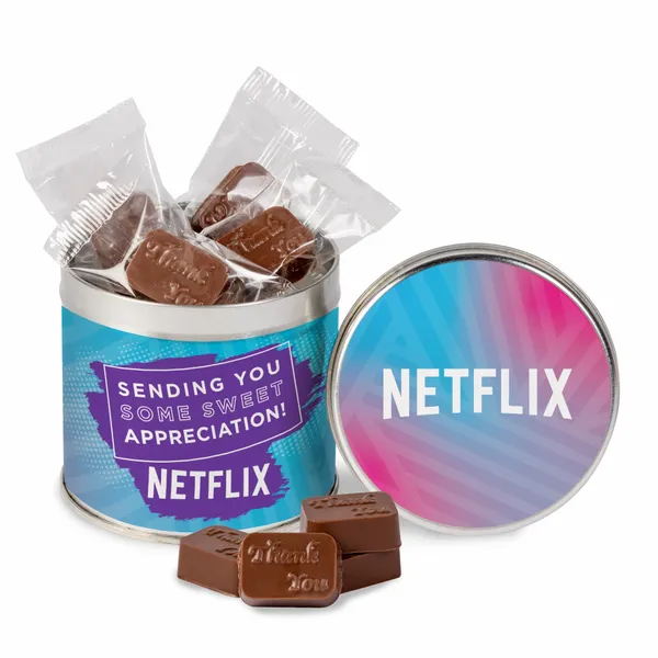 Round Tin with Molded Chocolates - Custom Patch