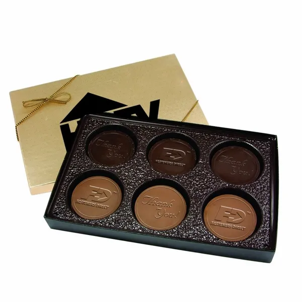 Cookie Gift Box with 6 Round Cookies - Custom Patch