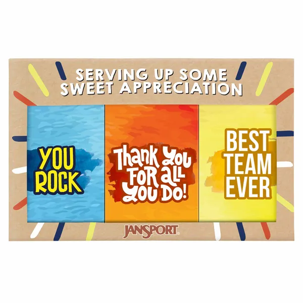 3 Pack - 3oz Chocolate Bar Gift Set - Custom Patch