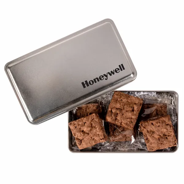 Fresh Beginnings 6 Fudge Brownies in Tin - Custom Patch