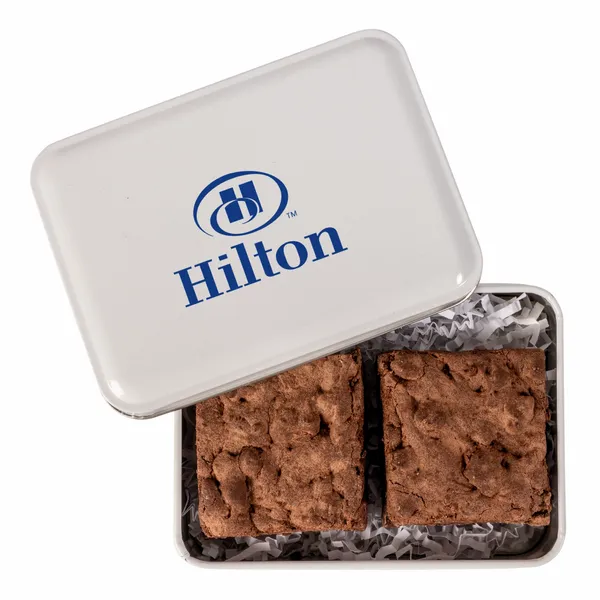 Fresh Beginnings 2 Fudge Brownies in Tin - Custom Patch