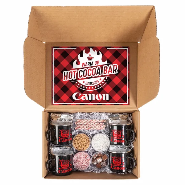 Hot Cocoa Bar Kit with 4 Mugs - Custom Patch