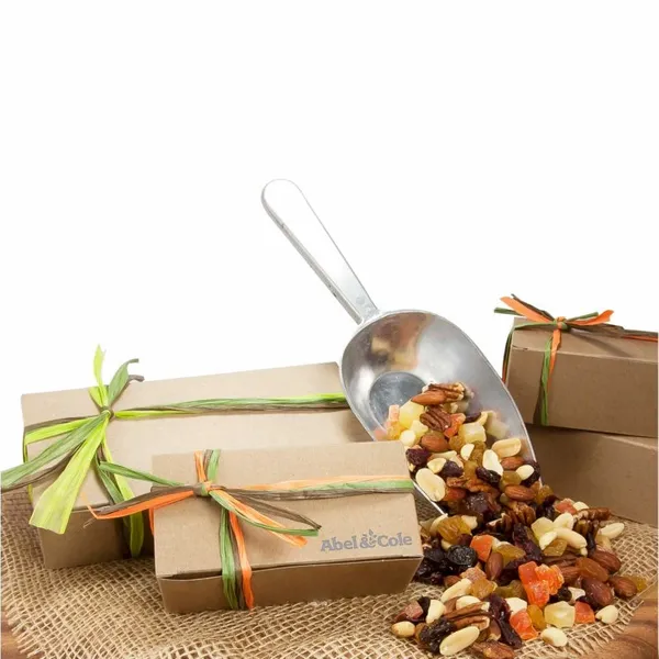 Small Natural Kraft Box with Cranberry Gold Mix - Custom Patch