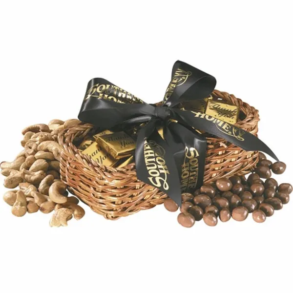 Gift Basket with Chocolate Sunflower Seeds - Custom Patch