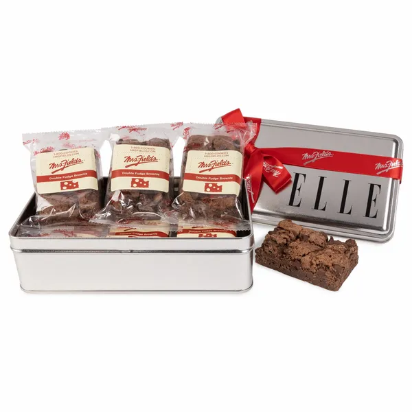 Mrs. Fields® Double Chocolate Fudge Brownie Tin- 6 pack - Custom Patch
