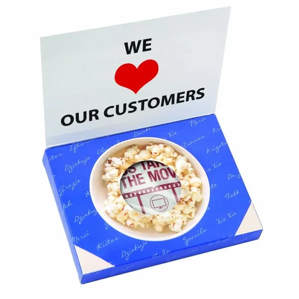 Greeting Card Box with Microwave Popcorn - Custom Patch