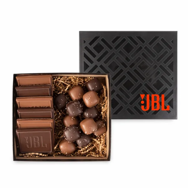 6 Piece Cookie and Confection Gift Box with Sea Salt Caramels - Custom Patch
