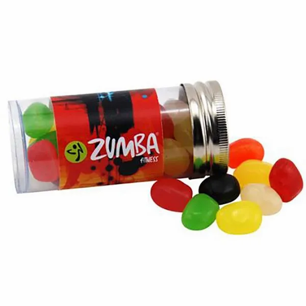 Small 3" Candy Tube with Assorted Jelly Beans - Custom Patch