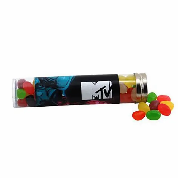 Large 6" Candy Tube with Assorted Jelly Beans - Custom Patch
