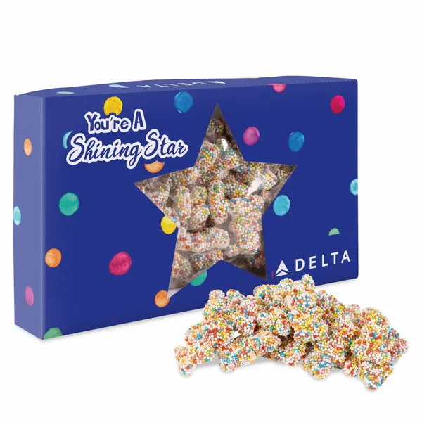 You're a Star Die Cut Box with Gummy Crispy Crunch Bears - Custom Patch