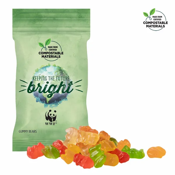 1oz ECO-Digibag, Compostable & Full Color, Gummy Bears - Custom Patch